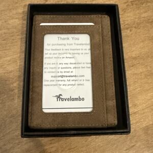 Travelambo Front Pocket Minimalist Leather Slim Wallet RFID Blocking Medium